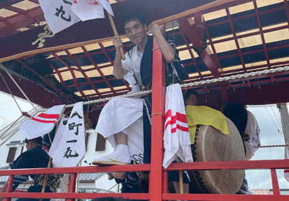 臼杵祇園会参加・会員工藤氏（7月・臼杵市）